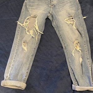Ripped boyfriend jeans